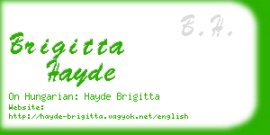 brigitta hayde business card